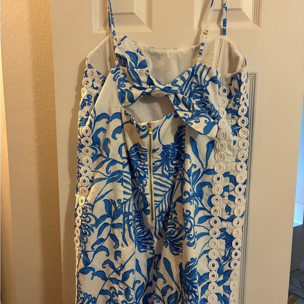 Lilly Pulitzer Blue and White Tropical Dress - Picture 3 of 5